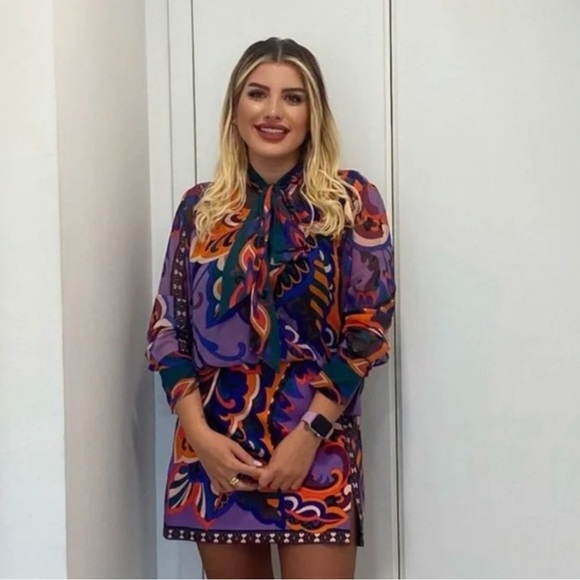 MY23 NWT BLOGGERS FAVE ZARA PUCCI DRESS - Picture 3 of 6